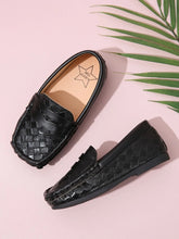 Woven Black Loafers